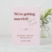 手書エレガントモダンきQRコー結婚ド 招待状 (スタンド正面)