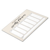 手書カジュアルきシンプルプランナー、クリーム ノートパッド (アングル)