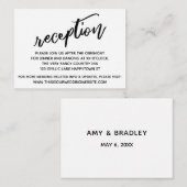 手書カジュアルきシンプル結婚披露宴 エンクロージャーカード (正面/裏面)