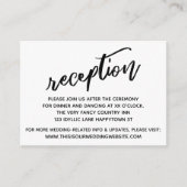 手書カジュアルきシンプル結婚披露宴 エンクロージャーカード (正面)