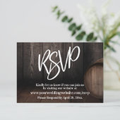 手書カジュアルきタイポグラフィ木製樽 エンクロージャーカード (スタンド正面)