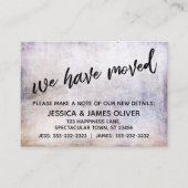 手書カジュアルき引っ越しましたかわいらしカーグランジド 名刺 (正面)