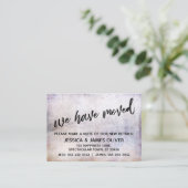 手書カジュアルき引っ越しましたかわいらしカーグランジド 名刺 (スタンド正面)