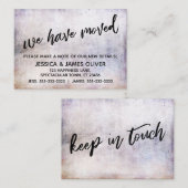 手書カジュアルき引っ越しましたかわいらしカーグランジド 名刺 (正面/裏面)