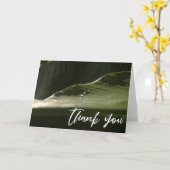 手書カジュアルき感謝バナナリーフ写真 カード (黄色い花)