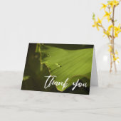 手書カジュアルき感謝バナナリーフ写真 カード (黄色い花)