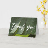 手書カジュアルき感謝バナナリーフ写真 カード (黄色い花)