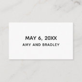 手書カジュアルき白黒結婚のWebサイト エンクロージャーカード (裏面)