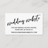 手書カジュアルき白黒結婚のWebサイト エンクロージャーカード (正面)