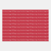 手書カスタムきの赤い青の緑の休日 ラッピングペーパーシート (正面)