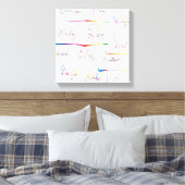 手書カラフルき前向き感動的の単語 キャンバスプリント (インサイチュ (寝室))