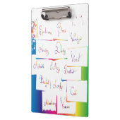 手書カラフルき前向き感動的の単語 クリップボード (左)