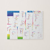 手書カラフルき前向き感動的の単語 ジグソーパズル (横)