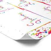 手書カラフルき前向き感動的の単語 ポスター (角)