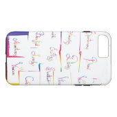 手書カラフルき前向き感動的の単語 Case-Mate iPhoneケース (裏面(横))