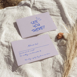 手書カラフルファンキーレトロ結婚詳細 出欠カード