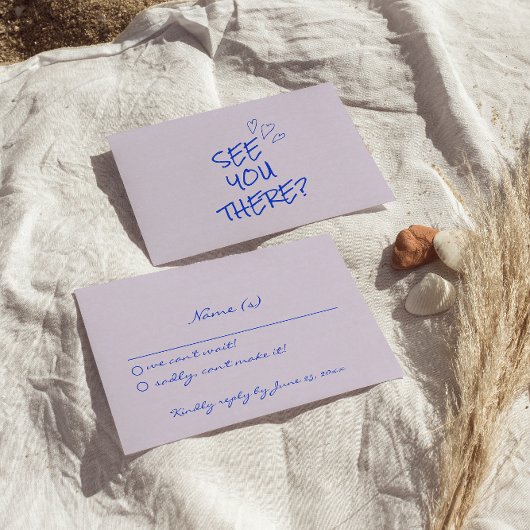 手書カラフルファンキーレトロ結婚詳細 出欠カード