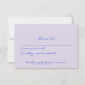 手書カラフルファンキーレトロ結婚詳細 出欠カード (正面)