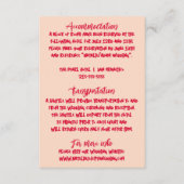 手書カラフルモダン結婚レトロ詳細 エンクロージャーカード (正面)