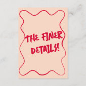 手書カラフルモダン結婚レトロ詳細 エンクロージャーカード (裏面)