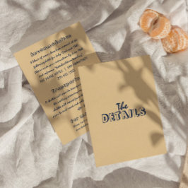 手書カラフルモダン結婚レトロ詳細 エンクロージャーカード