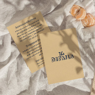 手書カラフルモダン結婚レトロ詳細 エンクロージャーカード