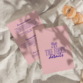 手書カラフルモダン結婚レトロ詳細 エンクロージャーカード