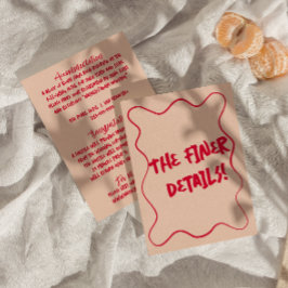 手書カラフルモダン結婚レトロ詳細 エンクロージャーカード