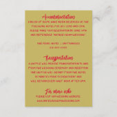 手書カラフルモダン結婚レトロ詳細 エンクロージャーカード (正面)