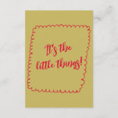 手書カラフルモダン結婚レトロ詳細 エンクロージャーカード (裏面)