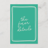 手書カラフルモダン結婚レトロ詳細 エンクロージャーカード (裏面)