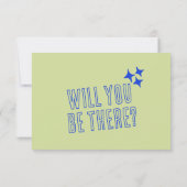 手書カラフルユニーク結婚ファンキーレトロ 出欠カード (裏面)