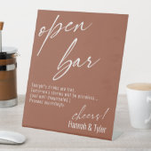 手書コンテンポラリーきおもしろいテラコッタオープンバー 台座サイン (インサイチュ)