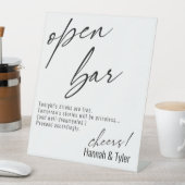 手書コンテンポラリーき開おもしろいいたバー 台座サイン (インサイチュ)