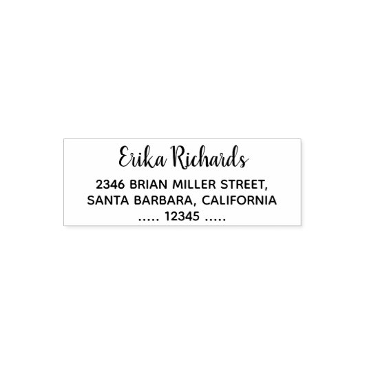 手書シンプルき名が白い差出人住所 セルフインキングスタンプ (デザイン)