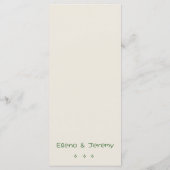 手書スケッチScribble結婚のメニュー メニュー (裏面)