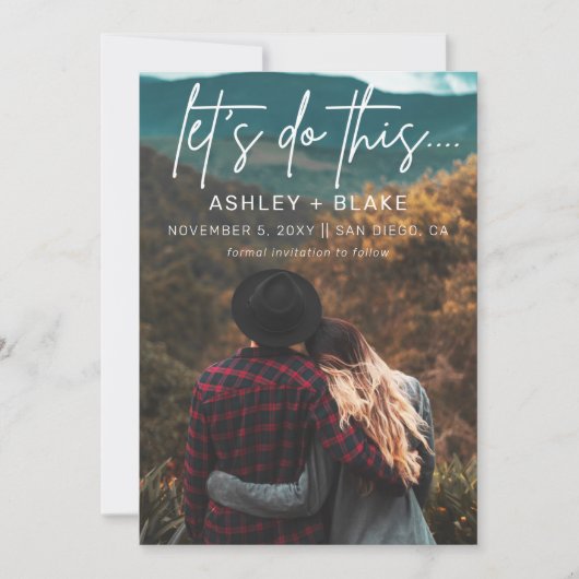 手書スタイリッシュきの書道日付を保存 セーブザデート (正面)