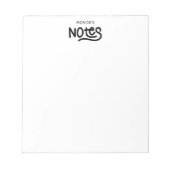 手書パーソナライズされたきタイポグラフィ ノートパッド (正面)