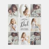 手書パーソナライズされたき愛ユーパパ8 – 写真 フリースブランケット (正面)