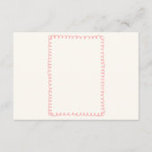 手書フランスのきのピンクとグ結婚リーンの詳細 エンクロージャーカード (裏面)