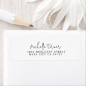 手書ミニマルきスクリプトモダン差出人住所 ラベル (インサイチュ)