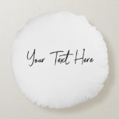 手書ミニマルきモダンのカスタム文字 ラウンドクッション (裏面)