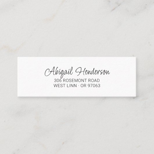 手書ミニマルき10a |ミニ名刺 スキニー名刺 (正面)