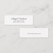 手書ミニマルき10a |ミニ名刺 スキニー名刺 (正面/裏面)