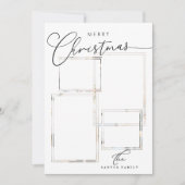 手書メリーき書モダン跡4 Photo Holiid シーズンカード (正面)