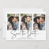 手書モダンきで複数の写真を保存 セーブザデート (正面)