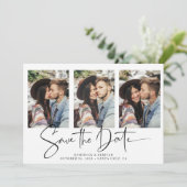 手書モダンきで複数の写真を保存 セーブザデート (スタンド正面)