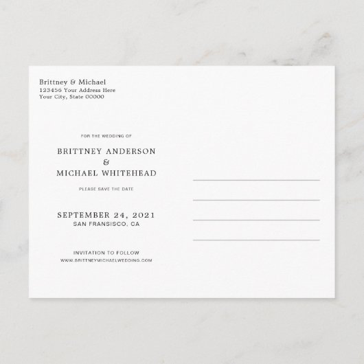 手書モダンきの写真が日付海軍を救う 案内ポストカード (裏面)