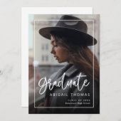 手書モダンきの卒業発表 セーブザデート (正面/裏面)