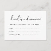 手書モダンきのLet's dance song request エンクロージャーカード (正面)
